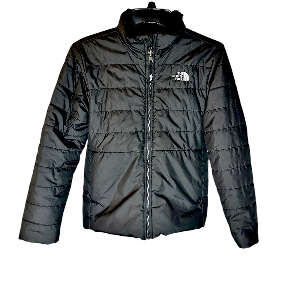 The North Face Mossbud Swirl Reversible water repellent Jacket girl size Large